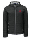 Utah Utes College Vault Cutter & Buck Rainier Primaloft Eco Mens Full Zip Hooded Jacket Black Mannequin Thumbnail Image