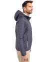 Penn State Nittany Lions College Vault Cutter & Buck Rainier Primaloft Eco Mens Full Zip Hooded Jacket Anthracite Melange Side Thumbnail Image