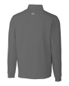 New Hampshire Wildcats College Vault Cutter & Buck Traverse Stretch Eco Quarter Zip Mens Big and Tall Pullover Elemental Grey Mannequin Back Thumbnail Image