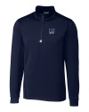 New Hampshire Wildcats College Vault Cutter & Buck Traverse Stretch Eco Quarter Zip Mens Big and Tall Pullover Liberty Navy Mannequin Thumbnail Image