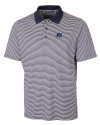 View image 3: New Hampshire Wildcats College Vault Cutter & Buck Forge Tonal Stripe Stretch Mens Big and Tall Polo Liberty Navy Mannequin