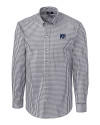New Hampshire Wildcats College Vault Cutter & Buck Easy Care Stretch Gingham Mens Big and Tall Long Sleeve Dress Shirt Charcoal Mannequin Thumbnail Image