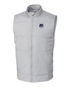 View image 7: New Hampshire Wildcats College Vault Cutter & Buck Stealth Recycled Hybrid Quilted Mens Big & Tall Windbreaker Vest Polished Medium Gray Mannequin