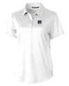 New Hampshire Wildcats College Vault Cutter & Buck Prospect Eco Textured Stretch Recycled Womens Short Sleeve Polo White Mannequin Thumbnail Image