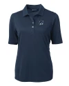 New Hampshire Wildcats College Vault Cutter & Buck Virtue Eco Pique Recycled Womens Polo Navy Blue Mannequin Thumbnail Image