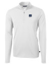 New Hampshire Wildcats College Vault Cutter & Buck Virtue Eco Pique Recycled Quarter Zip Mens Big & Tall Pullover White Mannequin Thumbnail Image