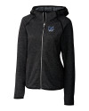 New Hampshire Wildcats College Vault Cutter & Buck Mainsail Full Zip Hooded Womens Jacket Charcoal Heather Mannequin Thumbnail Image