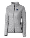 New Hampshire Wildcats College Vault Cutter & Buck Rainier PrimaLoft®  Womens Eco Insulated Full Zip Puffer Jacket Polished Medium Gray Mannequin Thumbnail Image