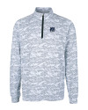 New Hampshire Wildcats College Vault Cutter & Buck Traverse Stretch Eco Camo Print Quarter Zip Mens Pullover Charcoal Mannequin Thumbnail Image