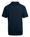 New Hampshire Wildcats College Vault Cutter & Buck Prospect Eco Textured Stretch Recycled Mens Short Sleeve Polo Navy Blue Mannequin Back Thumbnail Image