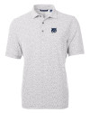 New Hampshire Wildcats College Vault Cutter & Buck Virtue Eco Pique Botanical Print Recycled Mens Polo Polished Medium Gray Mannequin Thumbnail Image