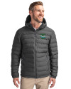 Tulane Green Wave College Vault Cutter & Buck Mission Ridge Repreve® Eco Insulated Mens Puffer Jacket Elemental Grey Front Thumbnail Image