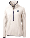 New Hampshire Wildcats College Vault Cutter & Buck Cascade Eco Fleece Womens Pullover Jacket Shell/Navy Blue Mannequin Thumbnail Image