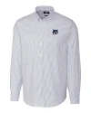 New Hampshire Wildcats College Vault Cutter & Buck Stretch Oxford Stripe Mens Long Sleeve Dress Shirt Light Blue Mannequin Thumbnail Image