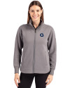 Georgetown Hoyas Cutter & Buck Roam Epic Versatility Full Zip Recycled Womens Jacket Elemental Grey Front Thumbnail Image