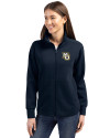 Marquette Golden Eagles Cutter & Buck Roam Epic Versatility Full Zip Recycled Womens Jacket Navy Blue Front Thumbnail Image
