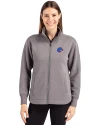 Boise State Broncos Cutter & Buck Roam Epic Versatility Full Zip Recycled Womens Jacket Elemental Grey Front Thumbnail Image