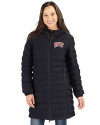 UNLV Rebels Cutter & Buck Mission Ridge Repreve Eco Insulated Womens Long Puffer Jacket Black Front Thumbnail Image