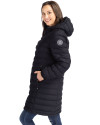 Grambling Tigers Cutter & Buck Mission Ridge Repreve Eco Insulated Womens Long Puffer Jacket Black Side Thumbnail Image