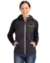Wisconsin-Milwaukee Panthers Cutter & Buck Rainier Primaloft Womens Eco Full Zip Hybrid Jacket Black Front Thumbnail Image