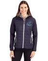 Old Dominion Monarchs College Vault - Cutter & Buck Rainier Primaloft Womens Eco Full Zip Hybrid Jacket Dark Navy Front Thumbnail Image