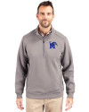 Memphis Tigers Cutter & Buck Roam Epic Versatility Recycled Quarter Zip Mens Pullover Elemental Grey Front Thumbnail Image