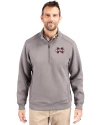 Mississippi State Bulldogs Cutter & Buck Roam Epic Versatility Recycled Quarter Zip Mens Pullover Elemental Grey Front Thumbnail Image