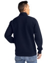 Boston Red Sox Cooperstown Cutter & Buck Roam Epic Versatility Recycled Quarter Zip Mens Pullover Navy Blue Back Thumbnail Image