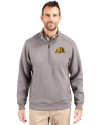 Bowie State Bulldogs Cutter & Buck Roam Epic Versatility Recycled Quarter Zip Mens Pullover Elemental Grey Front Thumbnail Image