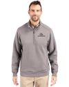 Gonzaga Bulldogs Cutter & Buck Roam Epic Versatility Recycled Quarter Zip Mens Pullover Elemental Grey Front Thumbnail Image