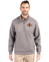 Iowa State Cyclones Cutter & Buck Roam Epic Versatility Recycled Quarter Zip Mens Pullover Elemental Grey Front Thumbnail Image