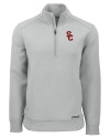 USC Trojans Cutter & Buck Roam Epic Versatility Recycled Quarter Zip Mens Pullover Solitare Mannequin Thumbnail Image