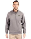 Wake Forest Demon Deacons Cutter & Buck Roam Epic Versatility Recycled Quarter Zip Mens Pullover Elemental Grey Front Thumbnail Image