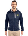 Marquette Golden Eagles Cutter & Buck Rainier Primaloft Mens Eco Full Zip Hybrid Jacket Dark Navy Front Thumbnail Image