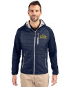 Drexel Dragons Cutter & Buck Rainier Primaloft Mens Eco Full Zip Hybrid Jacket Dark Navy Front Thumbnail Image