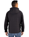 Michigan State Spartans Cutter & Buck Rainier Primaloft Mens Eco Full Zip Hybrid Jacket Black Back Thumbnail Image