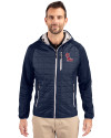Ole Miss Rebels Cutter & Buck Rainier Primaloft Mens Eco Full Zip Hybrid Jacket Dark Navy Front Thumbnail Image