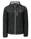 Winston-Salem State Rams Cutter & Buck Rainier Primaloft Eco Mens Full Zip Hooded Jacket Black Mannequin Thumbnail Image