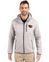Oregon State Beavers Cutter & Buck Rainier Primaloft Eco Mens Full Zip Hooded Jacket Polished Medium Gray Front Thumbnail Image