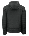 South Florida Bulls Cutter & Buck Rainier Primaloft Eco Mens Full Zip Hooded Jacket Black Mannequin Back Thumbnail Image