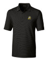 Oregon Ducks Cutter & Buck Forge Pencil Stripe Stretch Mens Polo Black Mannequin Thumbnail Image