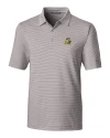 Oregon Ducks Cutter & Buck Forge Pencil Stripe Stretch Mens Polo Polished Medium Gray Mannequin Thumbnail Image
