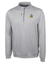 Oregon Ducks Cutter & Buck Stealth Heathered Quarter Zip Mens Pullover Polished Medium Gray Mannequin Thumbnail Image