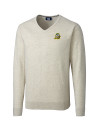 Oregon Ducks Cutter & Buck Lakemont Tri-Blend Mens V-Neck Pullover Sweater Oatmeal Heather Mannequin Thumbnail Image