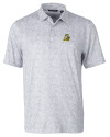 Oregon Ducks Cutter & Buck Pike Constellation Print Stretch Mens Polo Polished Medium Gray Mannequin Thumbnail Image