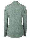Oregon Ducks Cutter & Buck Adapt Eco Knit Heather Recycled Womens Full Zip Hunter Heather Mannequin Back Thumbnail Image