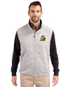 Oregon Ducks Cutter & Buck Charter Eco Full-Zip Mens Big & Tall Vest Polished Medium Gray Front Thumbnail Image