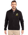 Oregon Ducks Cutter & Buck Cascade Eco Fleece Mens Full Zip Jacket Black Front Thumbnail Image