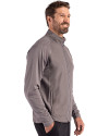 Oregon Ducks Cutter & Buck Adapt Eco Knit Hybrid Recycled Mens Big & Tall Full Zip Jacket Elemental Grey Side Thumbnail Image