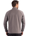 Oregon Ducks Cutter & Buck Adapt Eco Knit Hybrid Recycled Mens Big & Tall Full Zip Jacket Elemental Grey Back Thumbnail Image